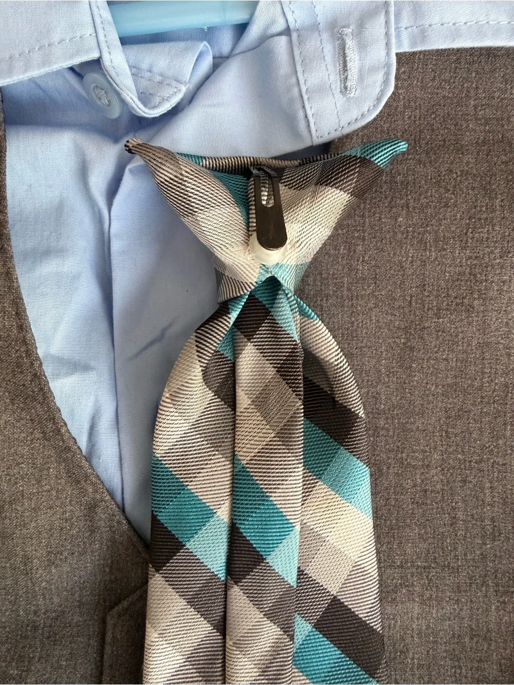 WONDER NATION Boy’s 10 Blue Gray Four-Piece Preppy Special Occasion Suit